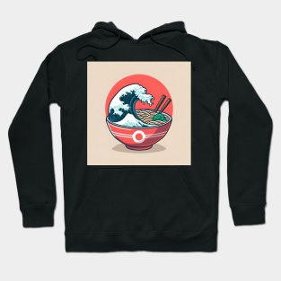 A  Classic Bowl of Ramen Have The Japanese Great Wave off Kanagawa Hoodie